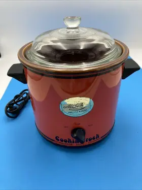 S-1200 Cookin Crock Vintage Orange Slow Cooker Inch Mike Roy Preferred Stoneware