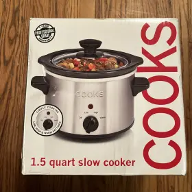 C1509 Cooks 1.5 Quart Stainless Steel Slow Cooker New In Box