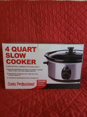 Cpsc7845ss Cooks Professional 4 Quart Slow Cooker 200w