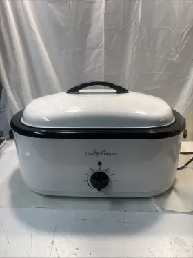 Ro18bt Country Cookware 18 Quart Roaster Oven With Triple Buffet Server Removable Rack