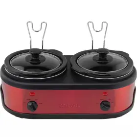 Courant 726084531789 3.2 Quart 1.6 Qt. Each Double Slow Cooker - Red