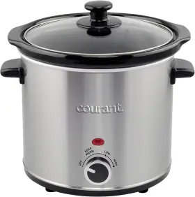 Csc-3024st Courant Slow Cooker 3.2 Quart - Stainless Steel Removable Ceramic Insert And Glas