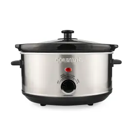 Csc3525st Courant Oval Slow Cooker Crock With Easy Options 3.5 Quart Dishwasher Safe Po