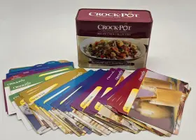 Crock-pot 042799228470 Slow Cooker Recipe Card Collection Tin 76 Recipes 24 Blank Cards