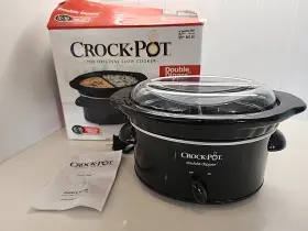 Crock-pot 048894026881 Double Dipper Slow Cooker Warmer 2 Sides Divided Dip Sauces Crockpot #2