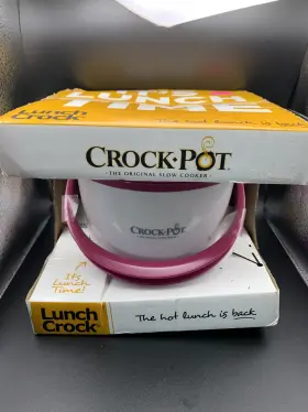 Crock-pot 048894043789 New Lunch Pink And White Portable Food Warmer Hot