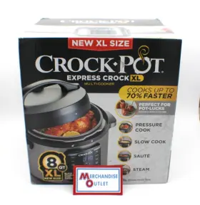 Crock-pot 048894068102 8 Quart Multi-use Xl Express Programmable Slow And Pressure Cooker