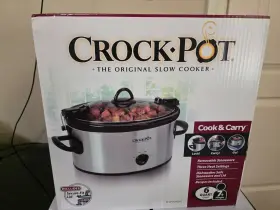 Crock-pot 053891145084 Crock-pot 6 Quart Cook And Carry Programmable Slow Cooker Digital Timer Steel