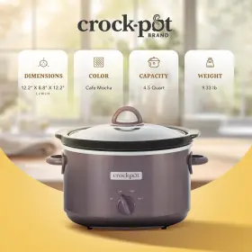 Crock-pot 053891161169 Manual Design Series 4.5 Quart Slow Cooker With 3 Cook Settings Rem #3