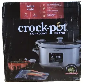 Crock-pot 053891171786 Crockpot 7-quart Cook And Carry Slow Cooker With Sous Vide - As Is For Parts