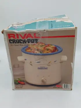 Crock-pot 073056004339 Vintage Rival Slow Cooker Flowers Rare Model 3100/2 3.5 Quart Tested