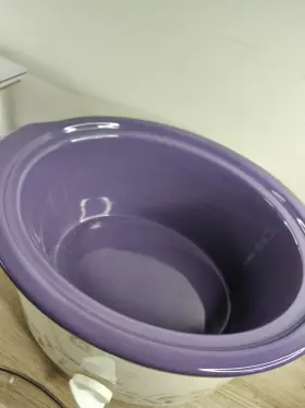 106661f Crock-pot 5 Quart Ge Slow Cooker Purple Oval Removable Stoneware Easy Clean
