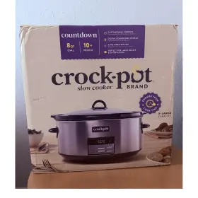 1860107 Crock-pot Countdown 8 Quart Slow Cooker Stainless Steel Digital Display