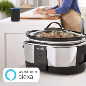 2101704 Crock-pot Low Cooker 6-quart Programmable Stainless Steel Compatible With Alexa Used #2