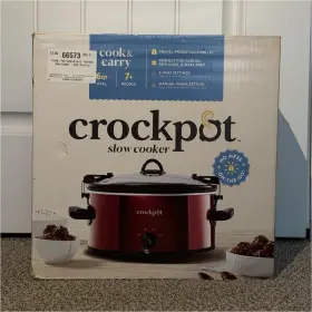 Sccpvl600-rs-br Crock-pot 2131383 6 Quart Red Steel Slow Cooker Cook And Carry Locking Lid