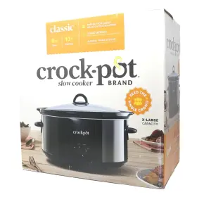 2133113 Crock-pot 8-quart Manual Slow Cooker Black - Brand New
