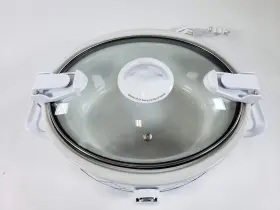2135120 Crock-pot Small 2.5 Quart Casserole Slow Cooker In White/blue With Defects #3
