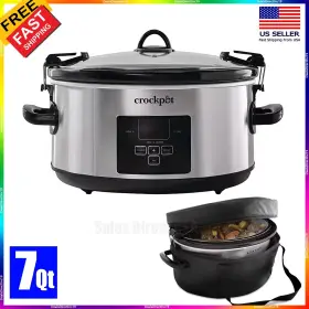 2140866 Crock-pot Slow Cooker 7 Quart With Bag Cook And Carry Portable Digital Countdown