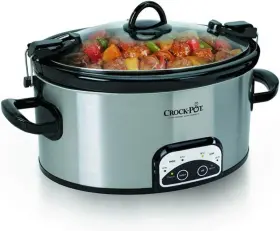 2150694 Crock-pot 6-quart Programmable Lockable Large Slow Cooker Stainless Steel