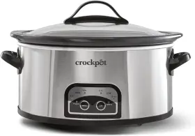 2212383 Crock-pot 6 Quart Programmable Slow Cooker Timer Auto Food Warmer Stainless