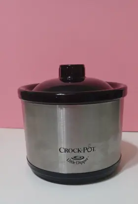 23041-c Crock-pot Little Dipper Mini Slow Cooker Dip With Lid 16 Oz Stainless