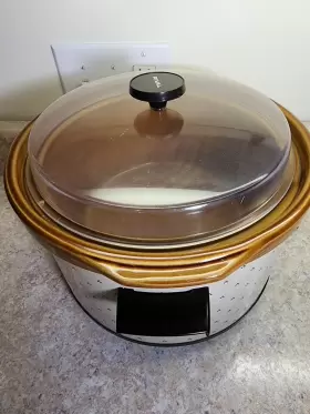 Crock-pot 3154/1 Vtg Rival Slow Cooker Server Model Brown Stoneware With Lid #3