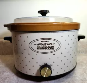 Crock-pot 3154/1 Vtg Rival Slow Cooker Server Model Brown Stoneware With Lid