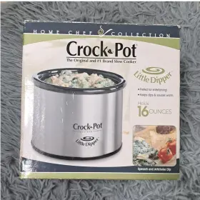 32041-lc Crock-pot Little Dipper Slow Cooker 16 Oz Stainless Steel Dishwasher Safe Lid