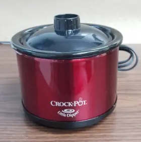 32041-r Crock-pot Little Dipper Mini Slow Cooker With Lid 16 Oz Red Tested Preowned