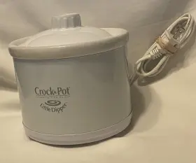 32401 Crock-pot Little Dipper Mini Slow Cooker Stoneware White Soup Queso 16 Oz