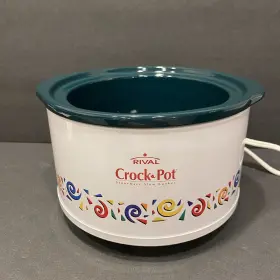 3503 Crock-pot Vtg Rival 90s Geometric Print Dip Party Pak Hormel Chili And Velveeta