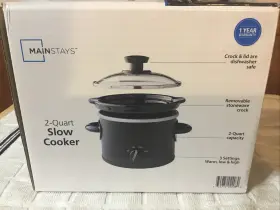 4876457865 Crock-pot 2 Quart Slow Cooker Matte Finish Black Stoneware