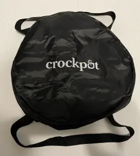 Crock-pot 681131249454 Crockpot Bag Insulated Thermal Oval Black Double Handle Traveler For Slowcookers