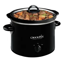 Crock-pot 735343569647 2-qt Black Round Manual Slow Cooker 2 Quarts