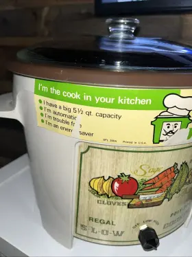 7533 Crock-pot Vintage Poly Slow Cooker Usa Made 5 1/2 Quart Capacity Non Stick #2