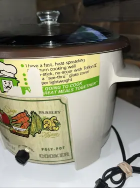 7533 Crock-pot Vintage Poly Slow Cooker Usa Made 5 1/2 Quart Capacity Non Stick #3