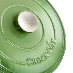 81796750 Crock-pot Artisan 2 Piece 5 Quarts Enameled Cast Iron Dutch Oven In Pistachio #2
