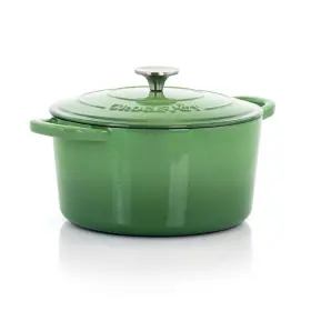 81796750 Crock-pot Artisan 2 Piece 5 Quarts Enameled Cast Iron Dutch Oven In Pistachio