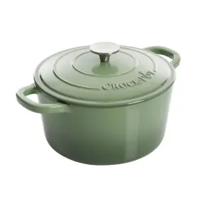 86932655 Crock-pot Artisan 5 Quart Round Dutch Oven Pistachio Green