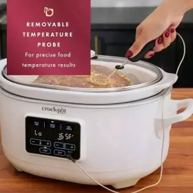 89039440 Crock-pot 6 Quart Programmable Slow Cooker With Sous Vide Oat Milk New Open Box #3