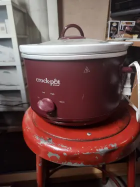 91476610 Crock-pot 4.5 Quart Slow Cooker Lambrusco Red Ceramic Stoneware 3