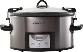 91476612 Crock-pot 7 Quart Cook And Carry Programmable Easy-clean Slow Cooker Stainless Steel