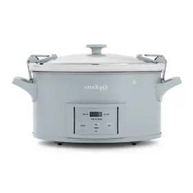 94628451 Crock-pot 7 Quart Programmable Countdown Cook And Carry Slow Cooker Light Stone