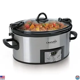 B004p2ng0k Crock-pot 6 Quart Programmable Slow Cooker With Digital Timer And Carry Handle Stainless