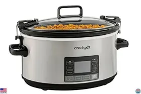 B097f4qkvy Crock-pot 7-quart Slow Cooker Portable Programmable With Timer And Locking Lid Stainless