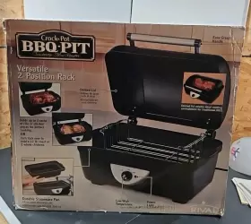 Bb100 Crock-pot Rival Bbq Pit Meat Cooker Slow Roast On Countertop New Open Box