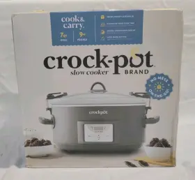 Cpsccv70ll-g Crock-pot Crockpot Cook And Carry 7- Quart Digital Slow Cooker With Locking Lid Nib