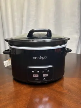 Cpscvc40ll-cp Crock-pot 4 Quart Black Slow Cooker Timer Warm Setting Model