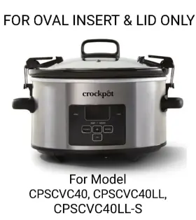 Cpscvc40ll Crock-pot Oval Crockpot Slow Cooker 4 Quart Insert And Glass Lid Cpscvc40