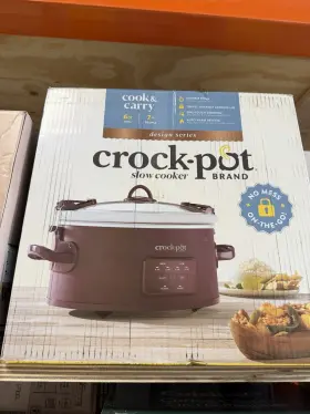 Cpscvc60ll-w Crock-pot Cook And Carry 6 Quart Oval Digital Slow Cooker Locking Lid Wine New